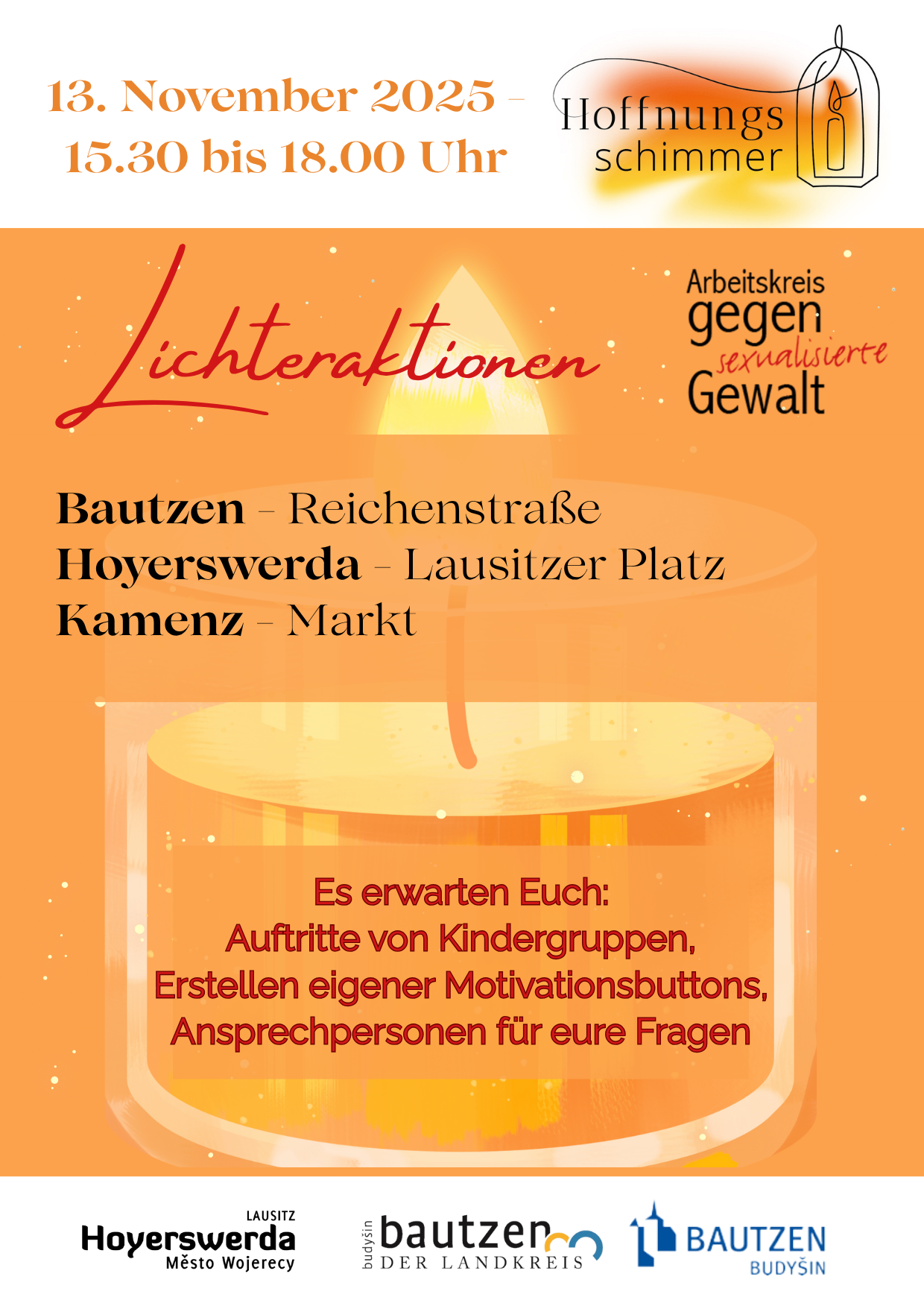 Aktion Hoffnungsschimmer gegen sexualisierte Gewalt